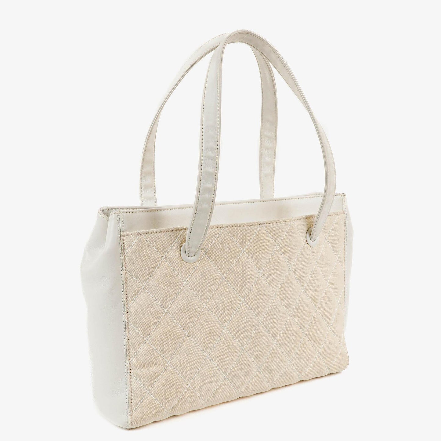 Chanel Wild Stitch Beige Surpique Tote Tasche