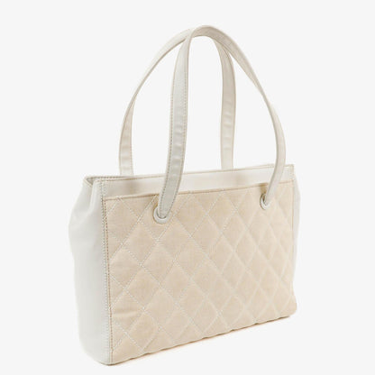 Chanel Wild Stitch Beige Surpique Tote Tasche