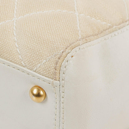 Chanel Wild Stitch Beige Surpique Tote Tasche