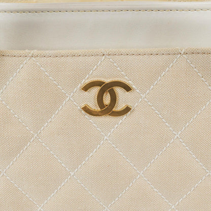 Chanel Wild Stitch Beige Surpique Tote Tasche