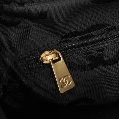 Chanel Wild Stitch Schwarz gesteppte Leder CC Schultertasche mit Goldfarbenen Beschlägen