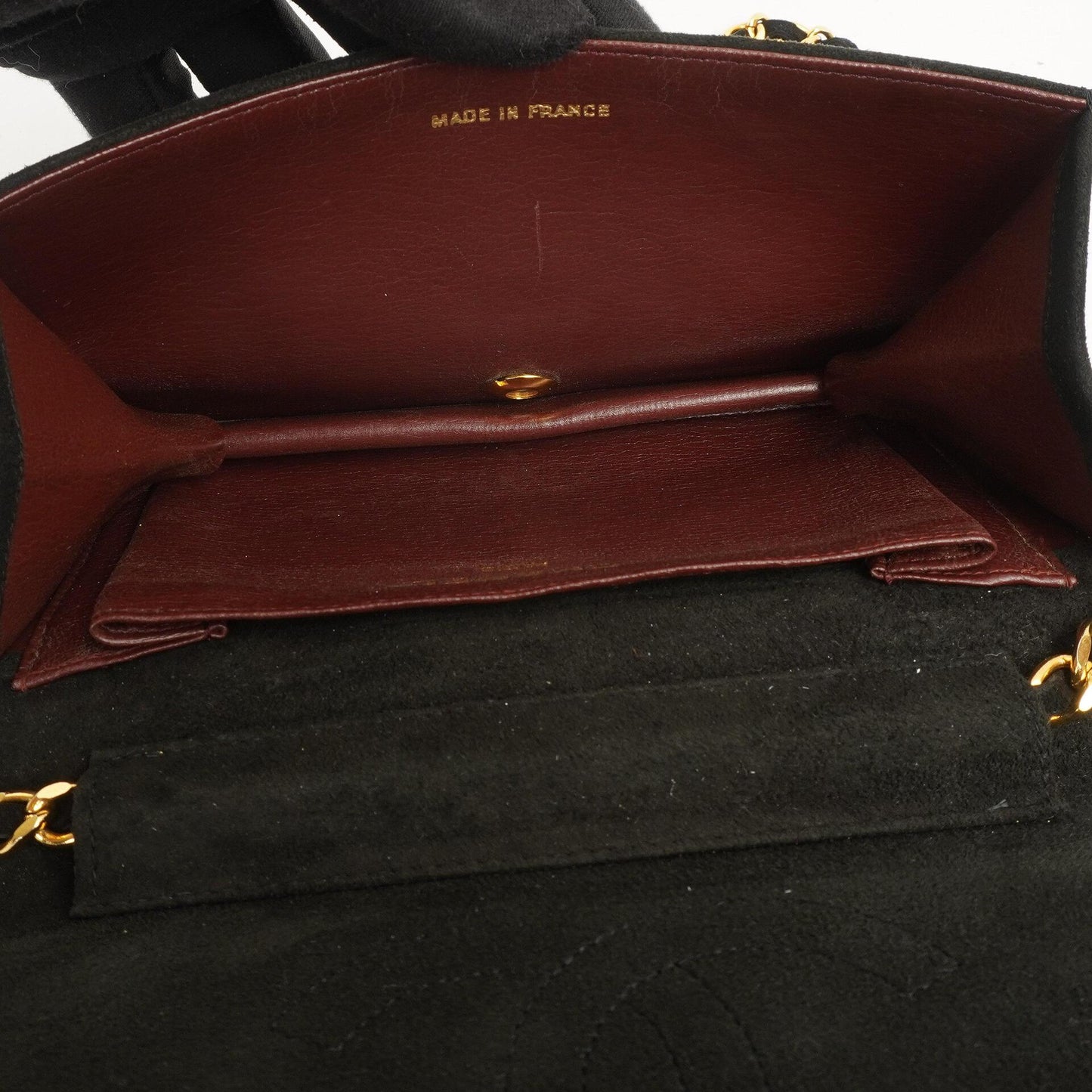 Chanel WOC Mini Klassische Vollklappen Schwarze Gequiltete Wildleder Mit 24K Goldbeschichtetem Zubehör