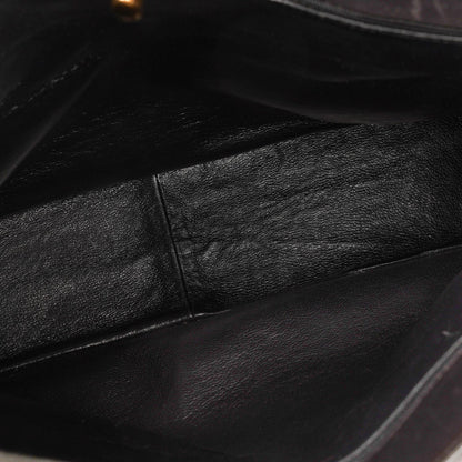 Chanel XL CC Logo Tote Tasche aus schwarzem gestepptem Leder