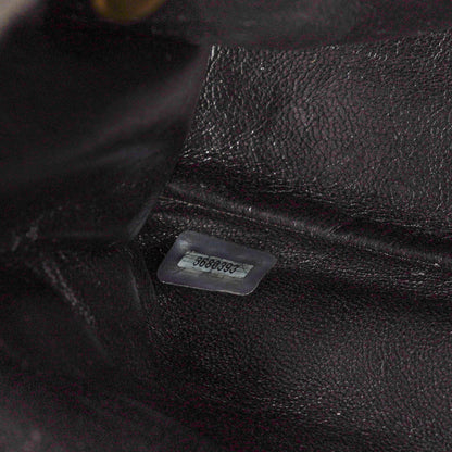 Chanel XL CC Logo Tote Tasche aus schwarzem gestepptem Leder