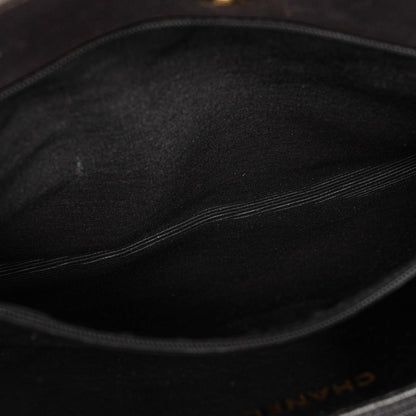 Chanel XL CC Logo Tote Tasche aus schwarzem gestepptem Leder