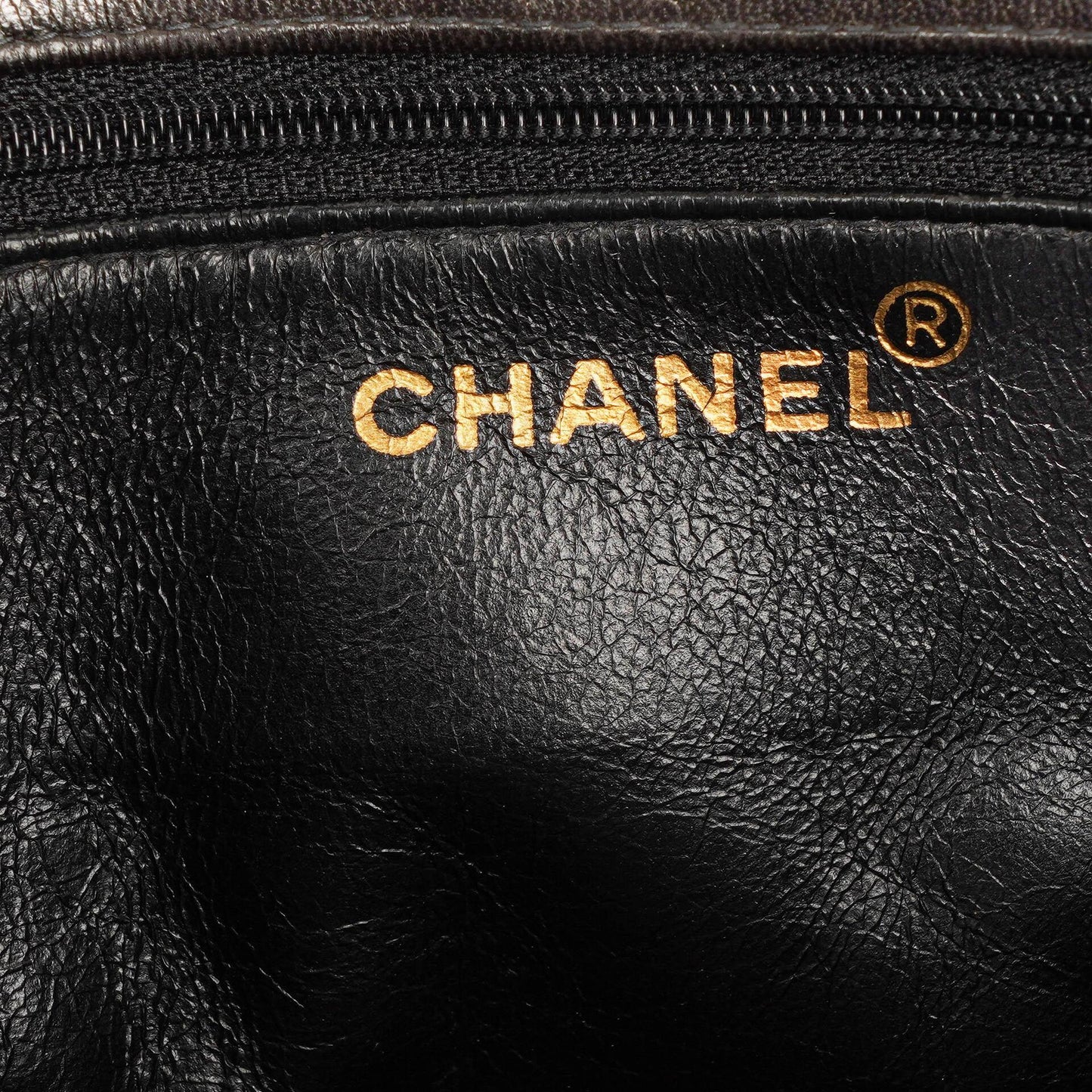 Chanel XL CC Logo Tote Tasche aus schwarzem gestepptem Leder