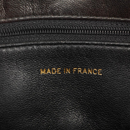 Chanel XL CC Logo Tote Tasche aus schwarzem gestepptem Leder
