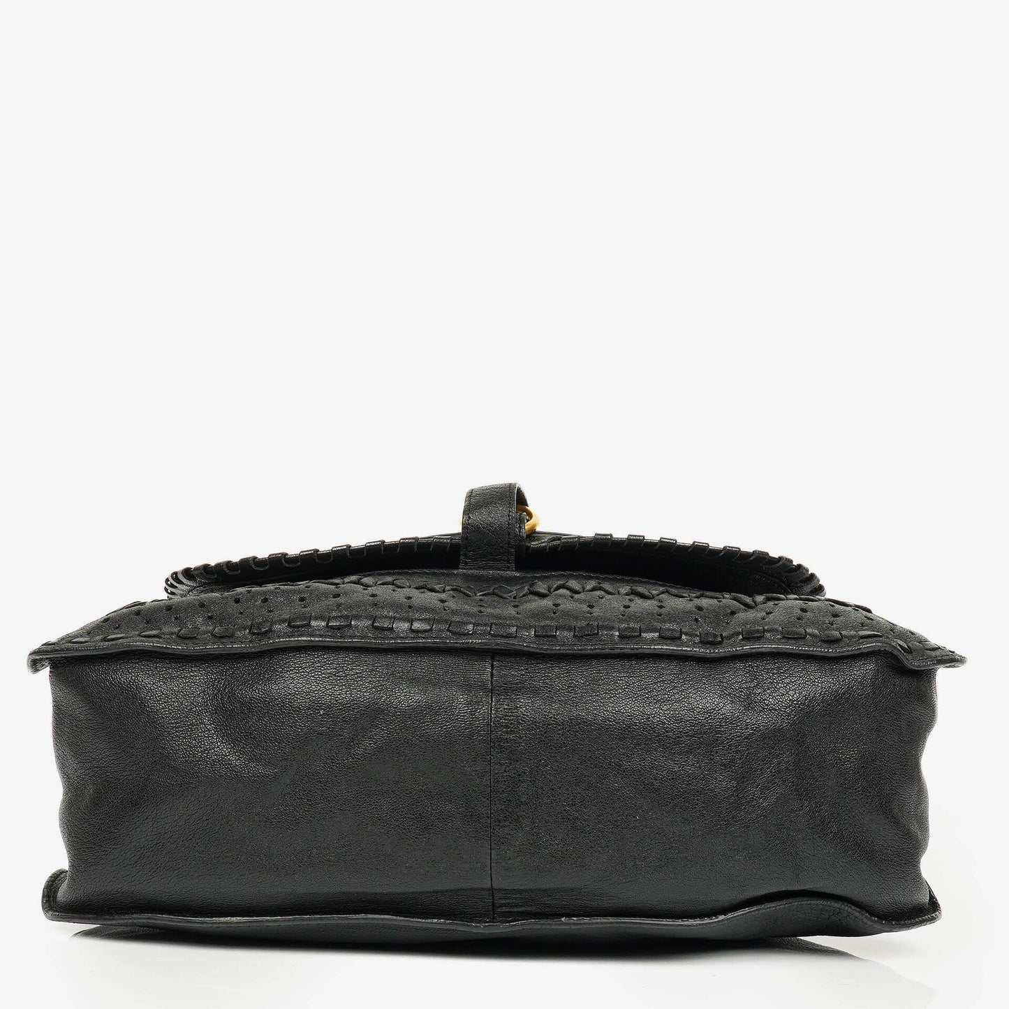 Chloé Marcie Schultertasche aus schwarzem Leder mit Tragegriff