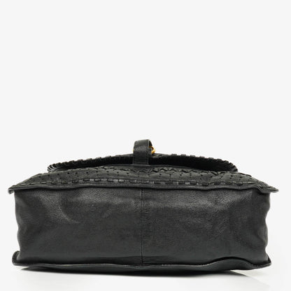 Chloé Marcie Schultertasche aus schwarzem Leder mit Tragegriff