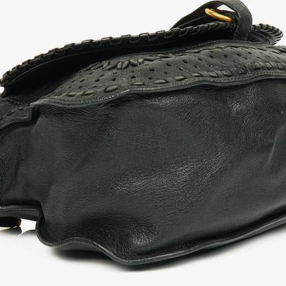 Chloé Marcie Schultertasche aus schwarzem Leder mit Tragegriff