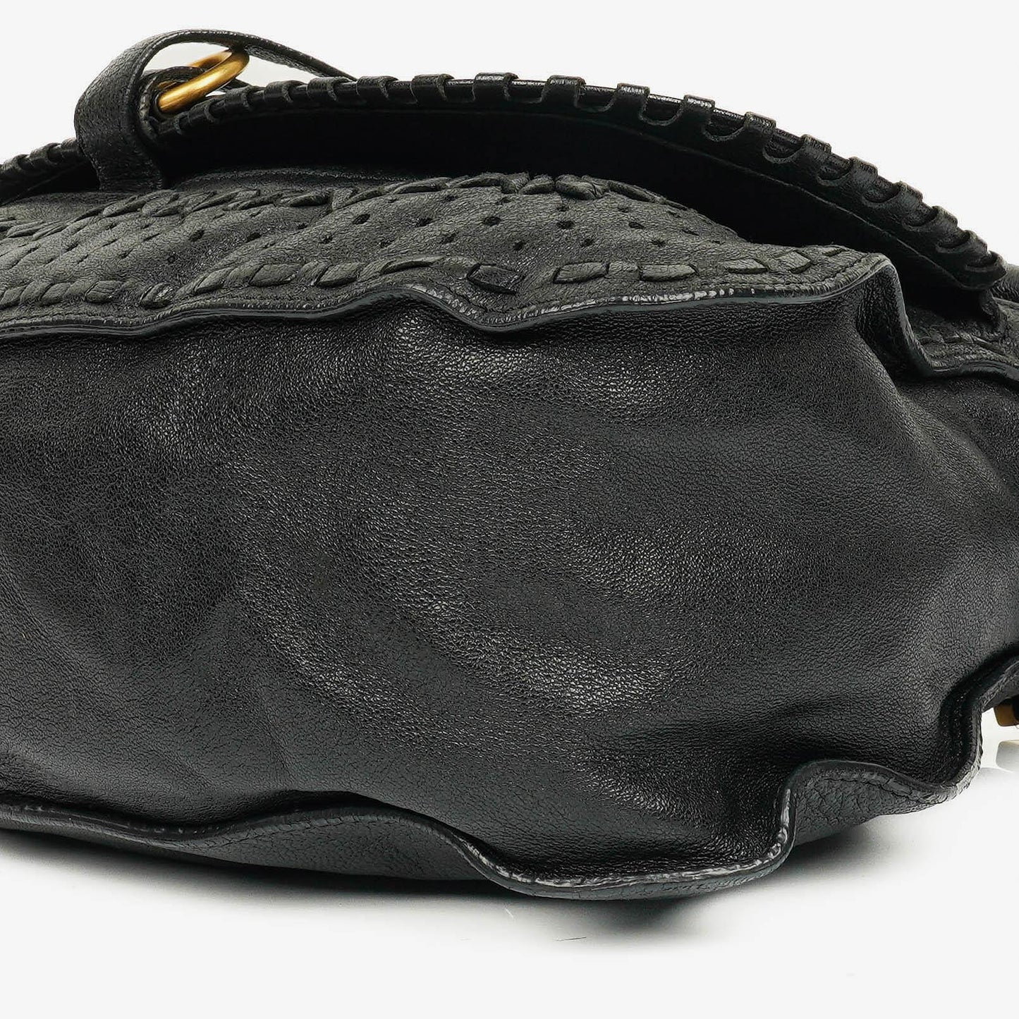 Chloé Marcie Schultertasche aus schwarzem Leder mit Tragegriff