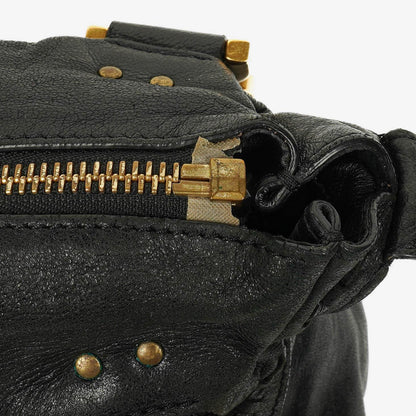 Chloé Marcie Schultertasche aus schwarzem Leder mit Tragegriff