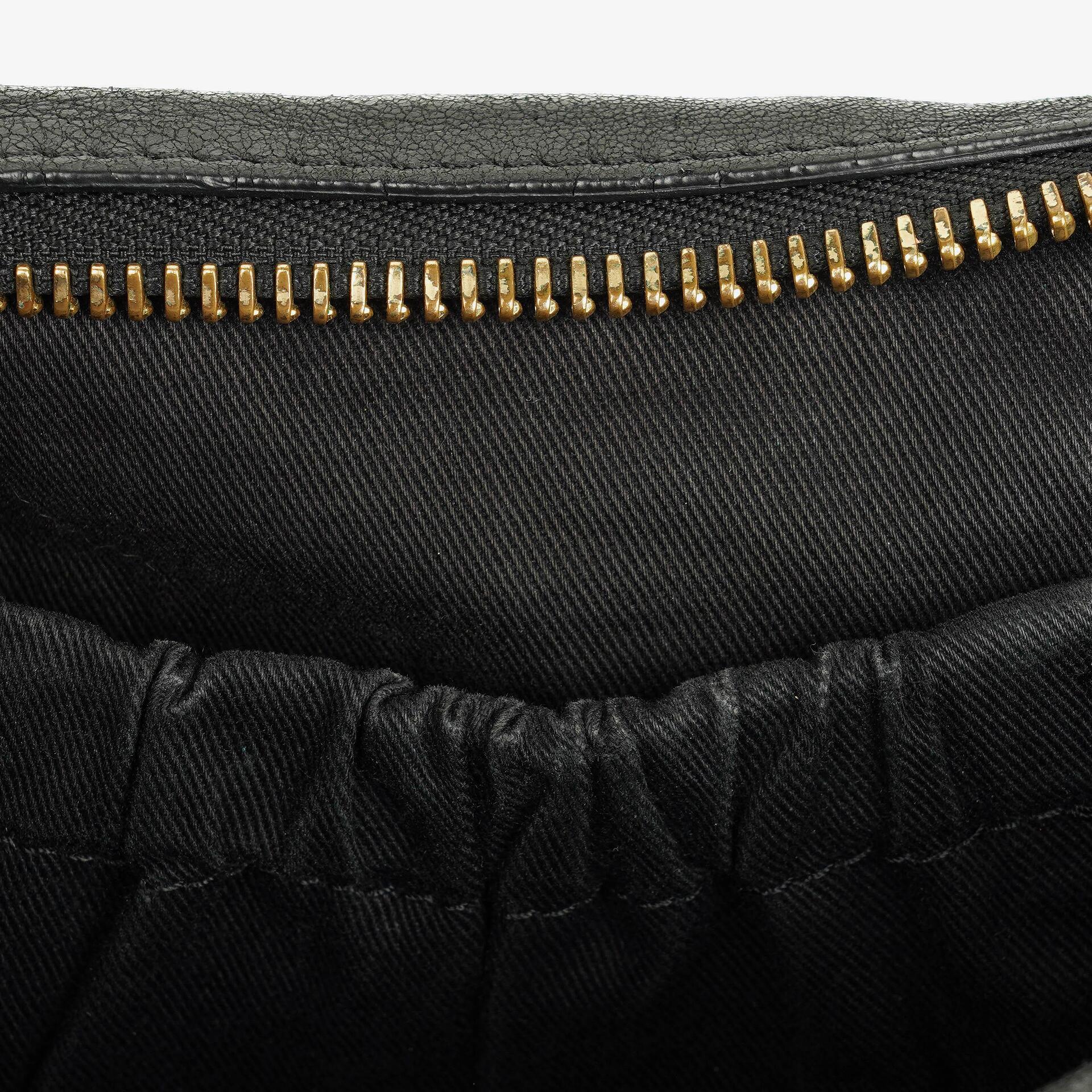Chloé Marcie Schultertasche aus schwarzem Leder mit Tragegriff