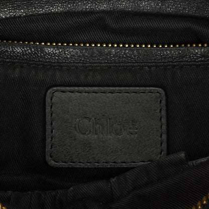 Chloé Marcie Schultertasche aus schwarzem Leder mit Tragegriff
