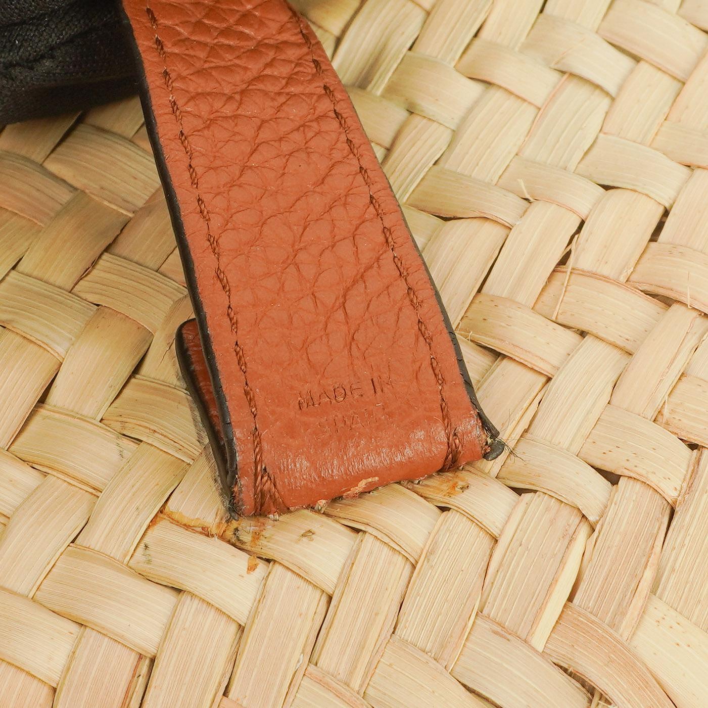 Chloé kleine Marcie Korbtasche aus braunem geflochtenem Raffia und Leder