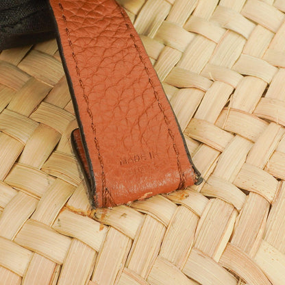 Chloé kleine Marcie Korbtasche aus braunem geflochtenem Raffia und Leder