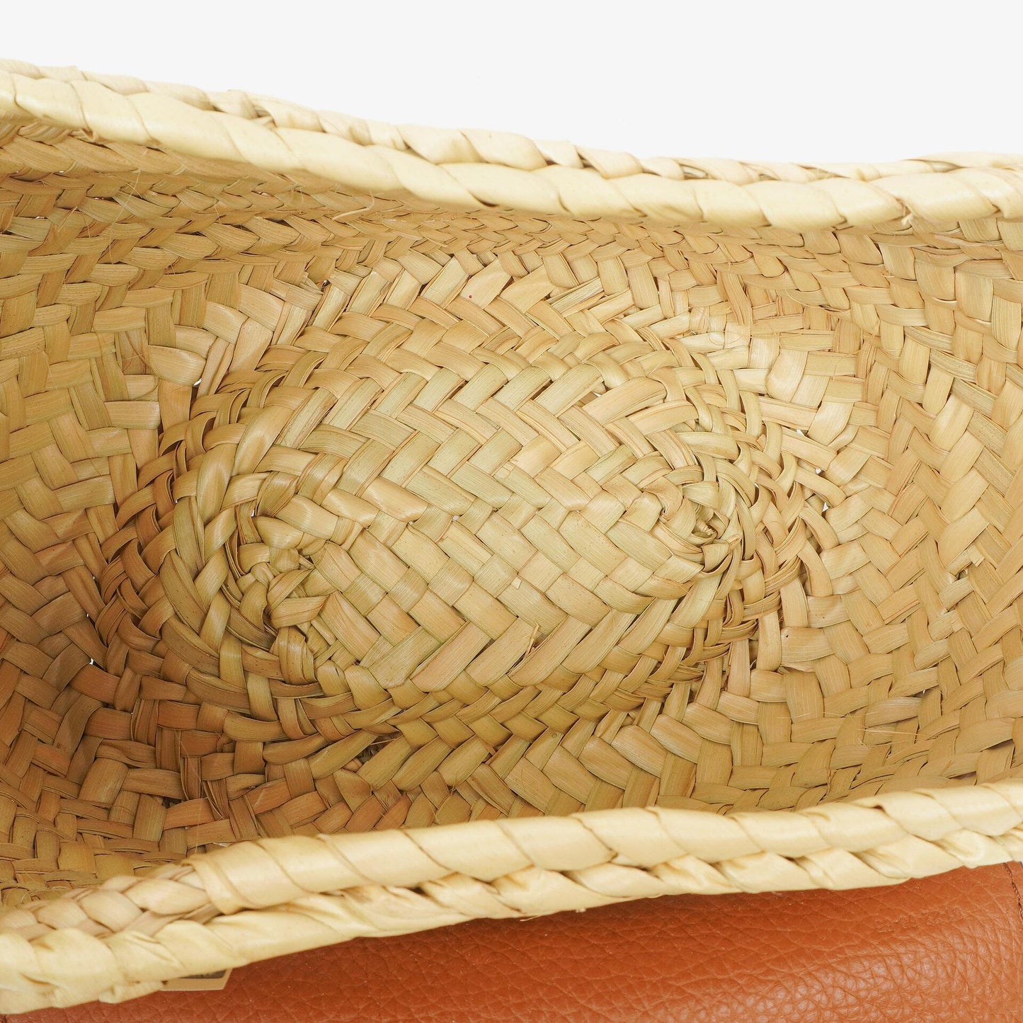 Chloé kleine Marcie Korbtasche aus braunem geflochtenem Raffia und Leder