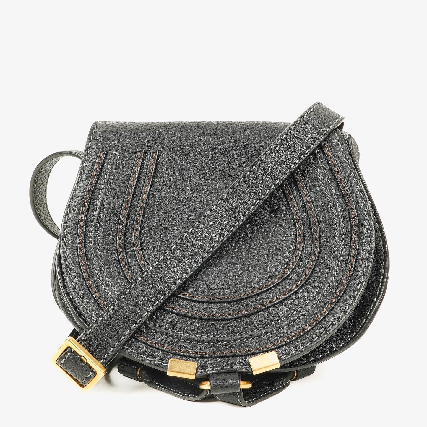 Chloé Marcie Leder Saddle Crossbody Tasche