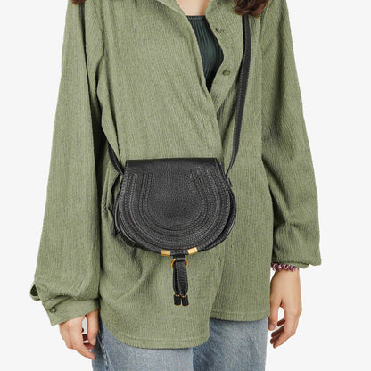 Chloé Marcie Leder Saddle Crossbody Tasche