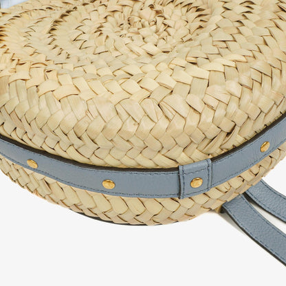 Chloé Marcie Basket Crossbody-Tasche aus Raffia und Leder