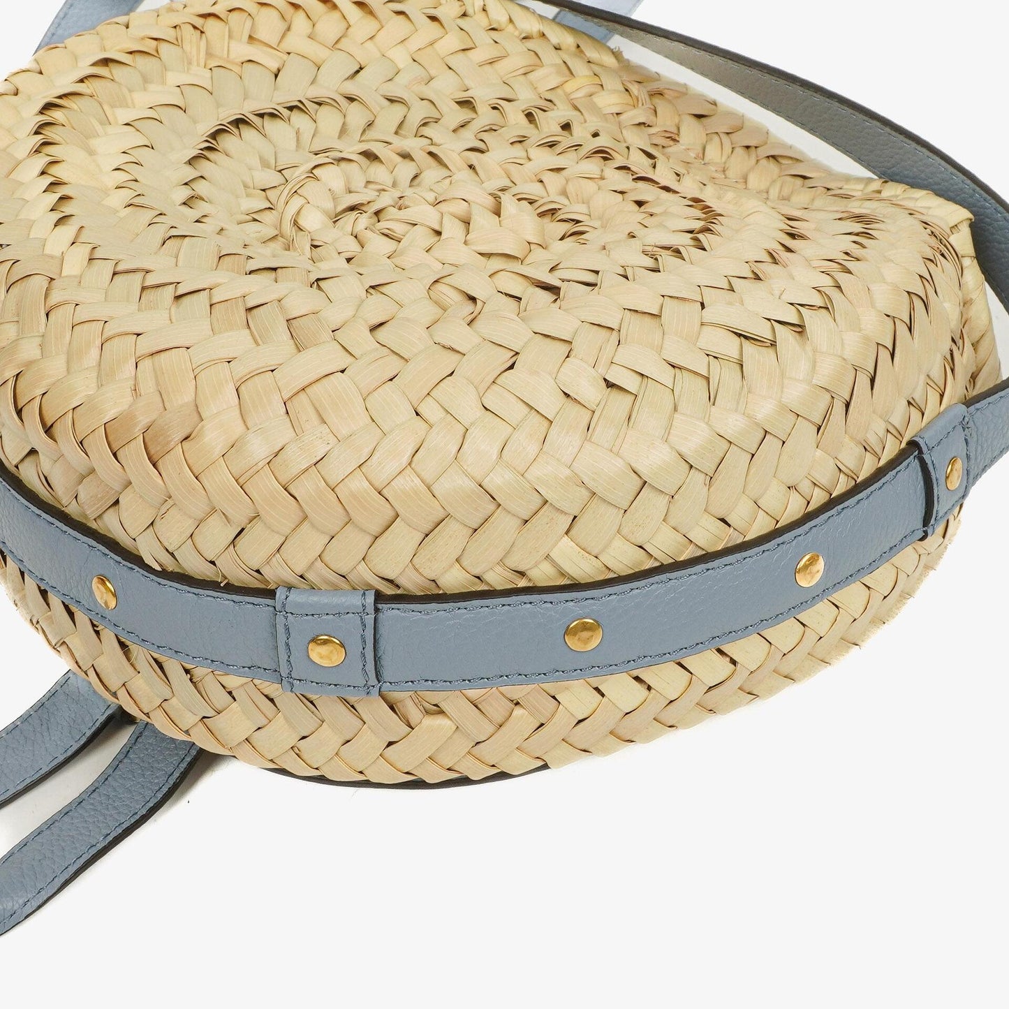 Chloé Marcie Basket Crossbody-Tasche aus Raffia und Leder