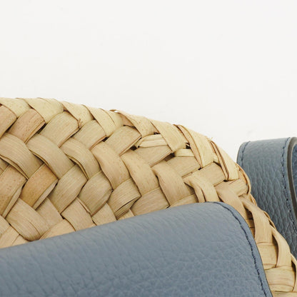 Chloé Marcie Basket Crossbody-Tasche aus Raffia und Leder