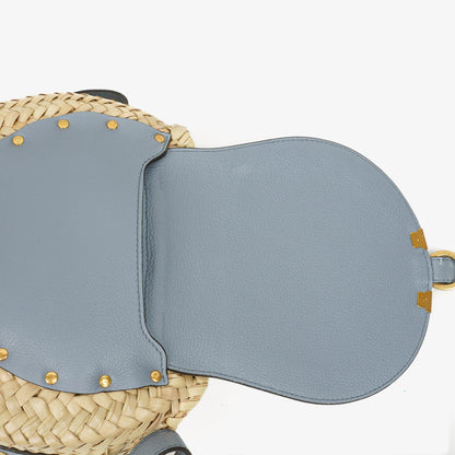 Chloé Marcie Basket Crossbody-Tasche aus Raffia und Leder
