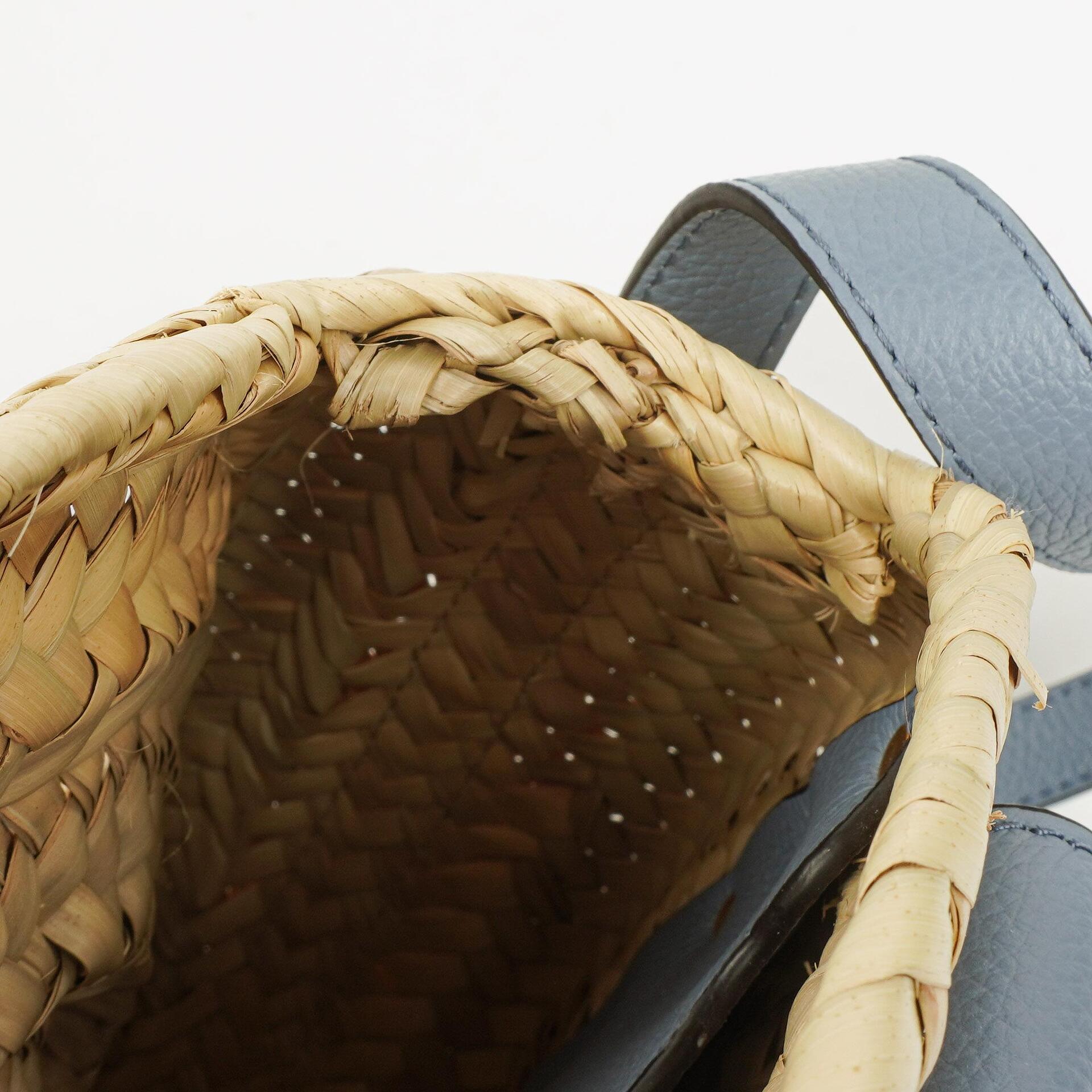 Chloé Marcie Basket Crossbody-Tasche aus Raffia und Leder