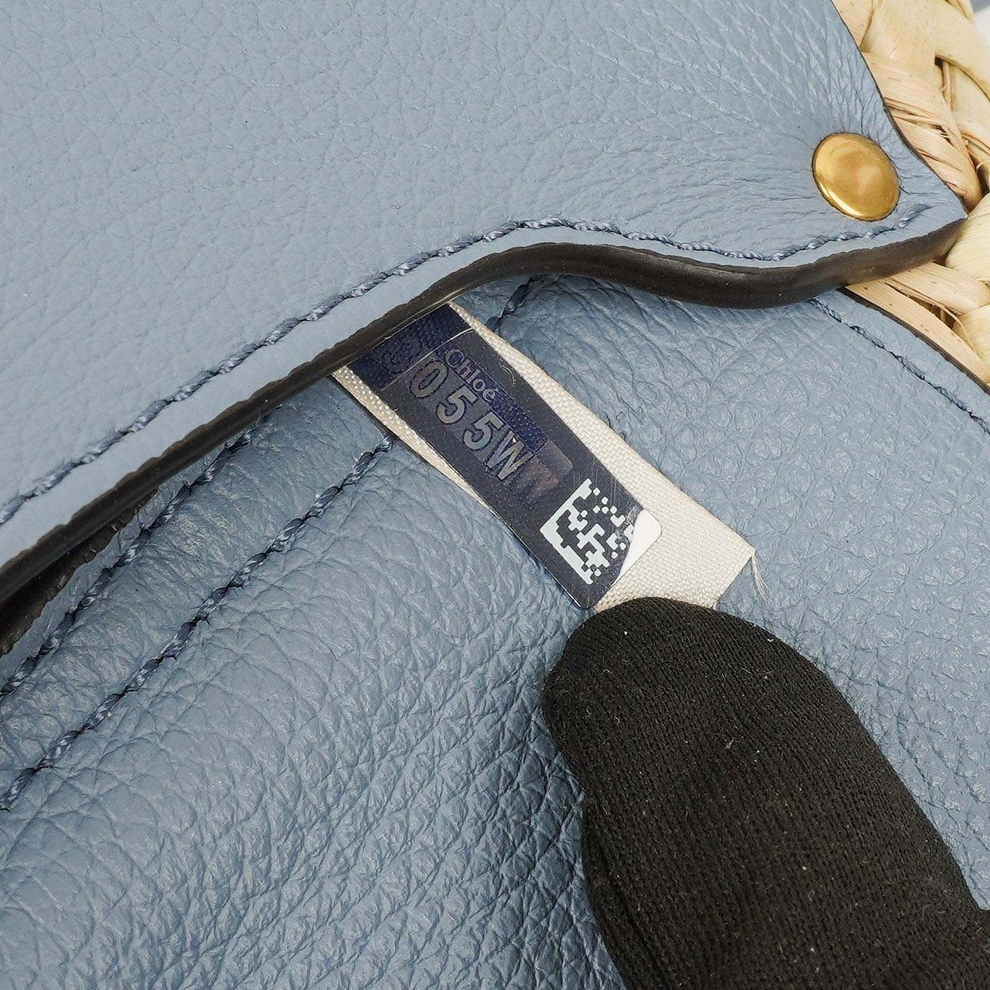 Chloé Marcie Basket Crossbody-Tasche aus Raffia und Leder