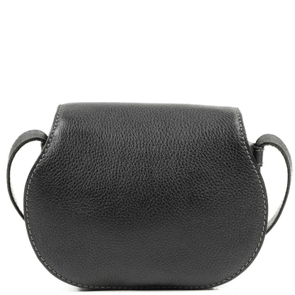 Chloe Marcie Satteltasche Crossbody Schwarz Leder