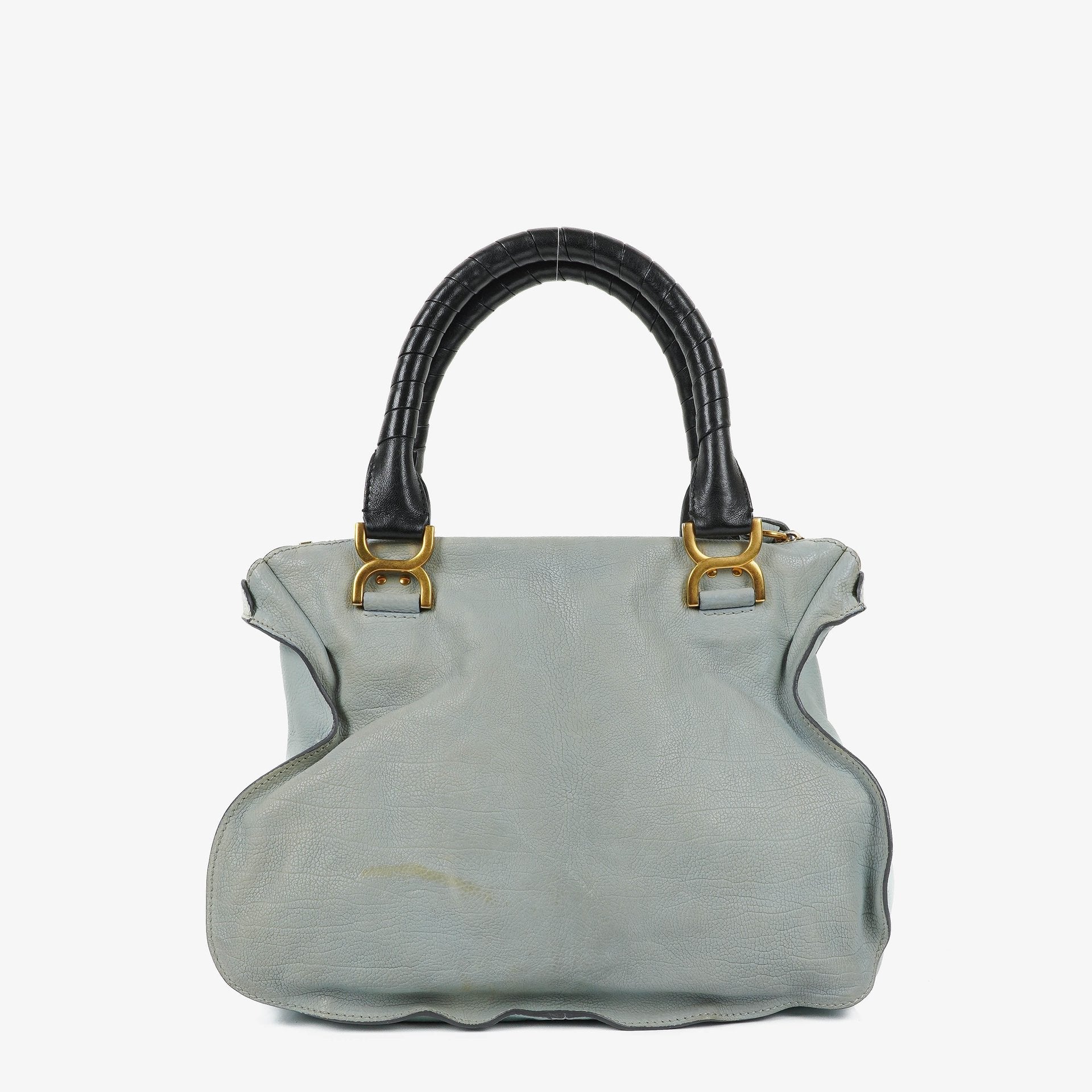 Chloe Marcie Satchel aus blauem Leder