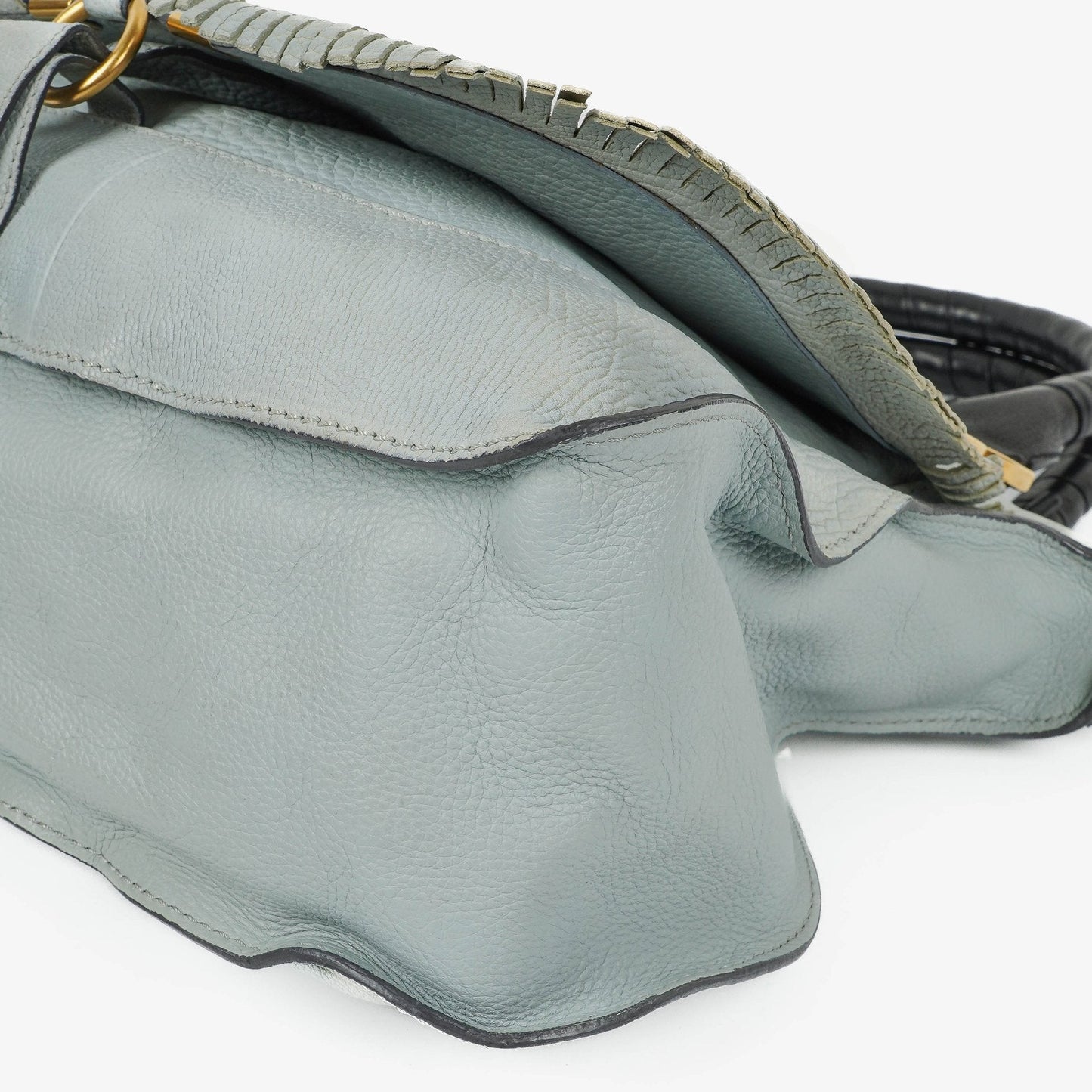 Chloe Marcie Satchel aus blauem Leder