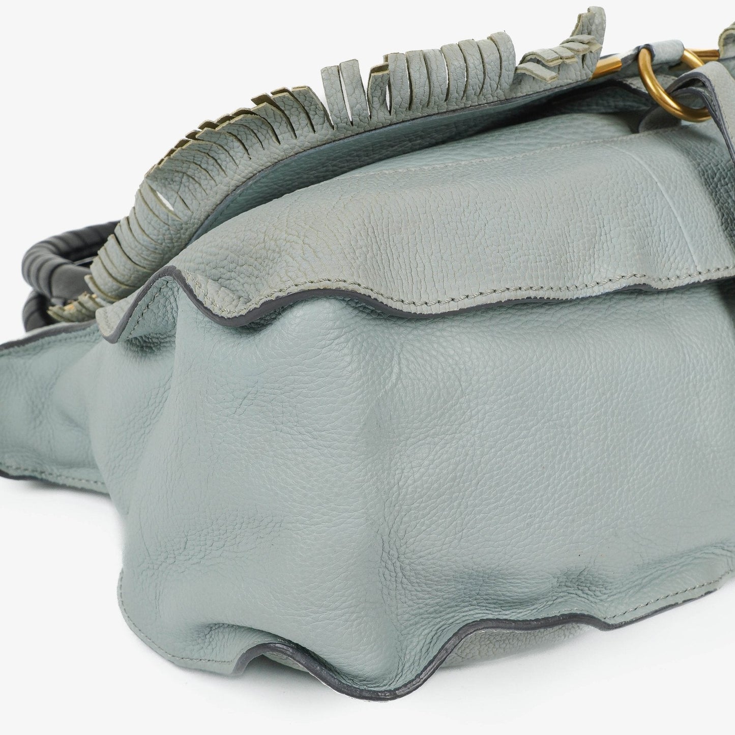 Chloe Marcie Satchel aus blauem Leder