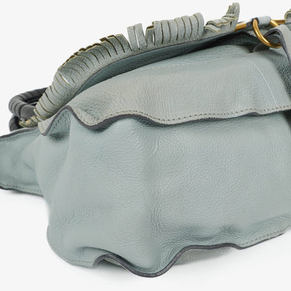 Chloe Marcie Satchel aus blauem Leder