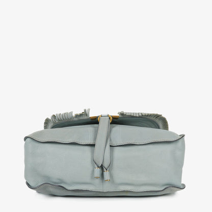 Chloe Marcie Satchel aus blauem Leder