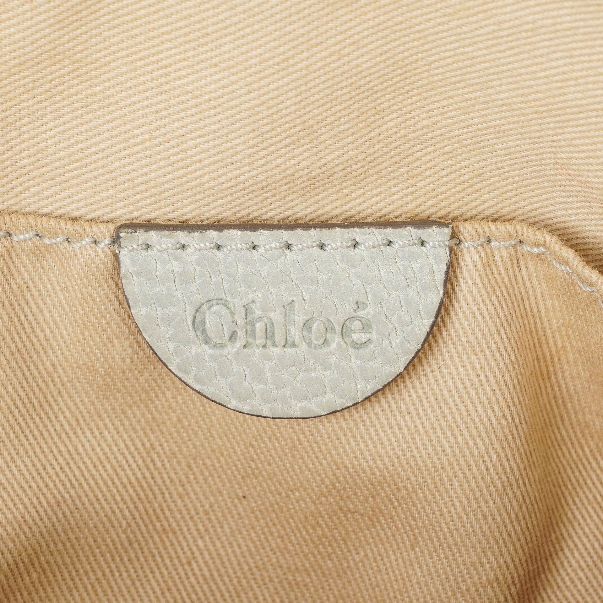 Chloe Marcie Satchel aus blauem Leder