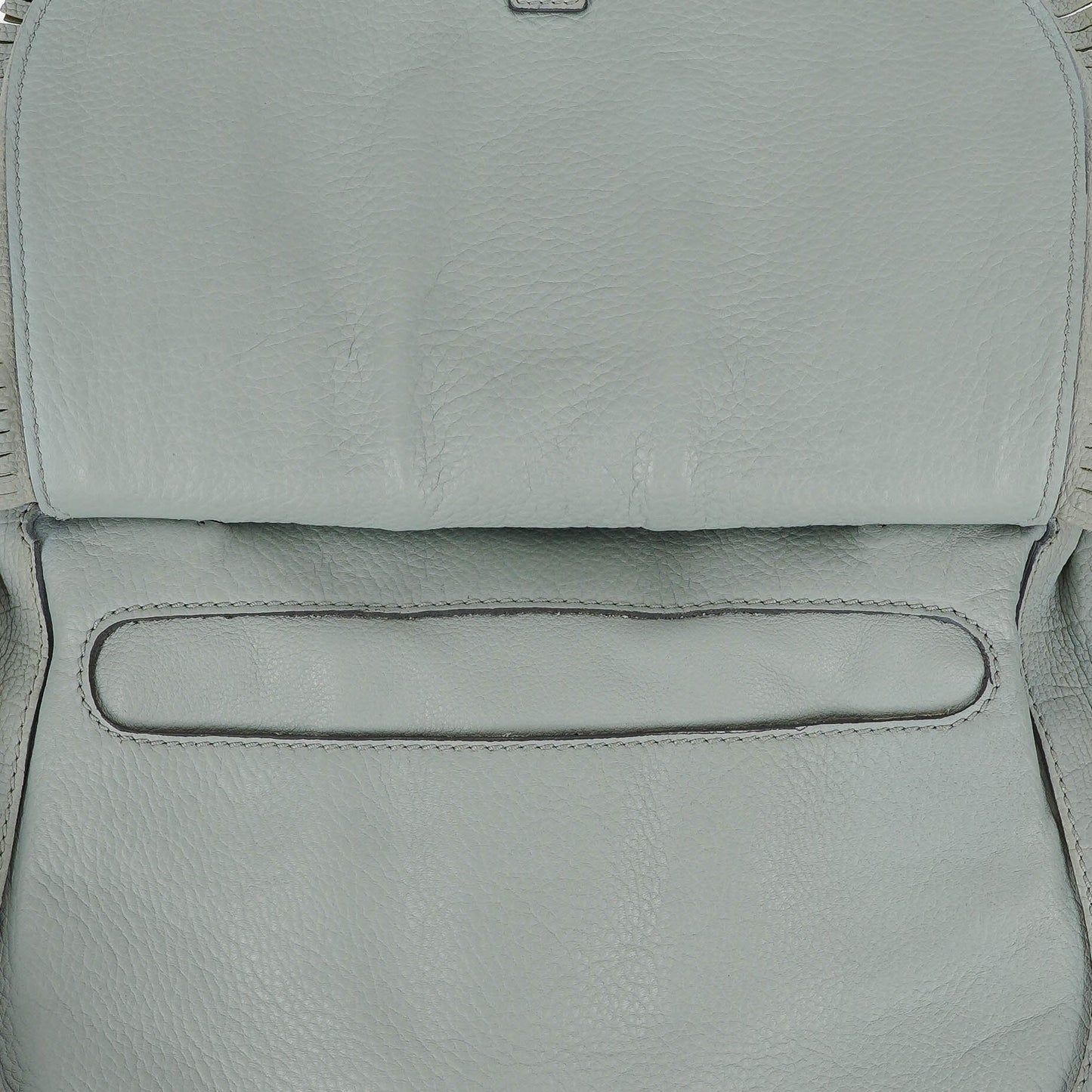 Chloe Marcie Satchel aus blauem Leder