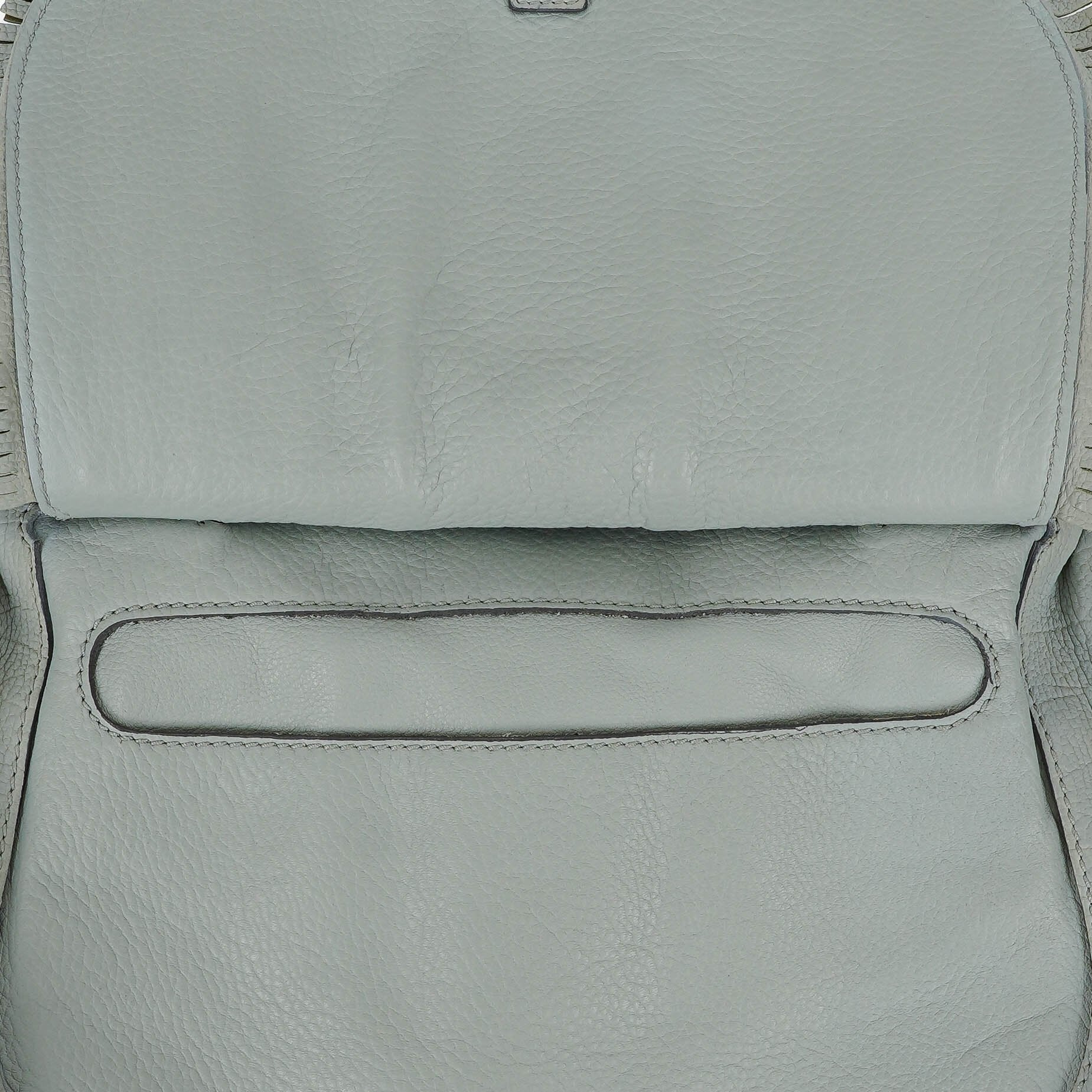 Chloe Marcie Satchel aus blauem Leder