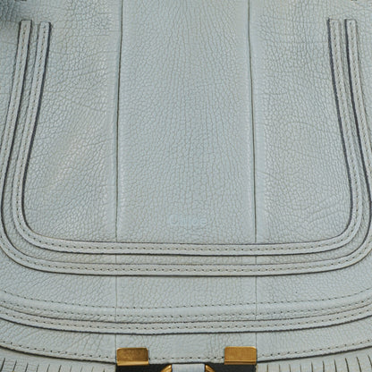 Chloe Marcie Satchel aus blauem Leder