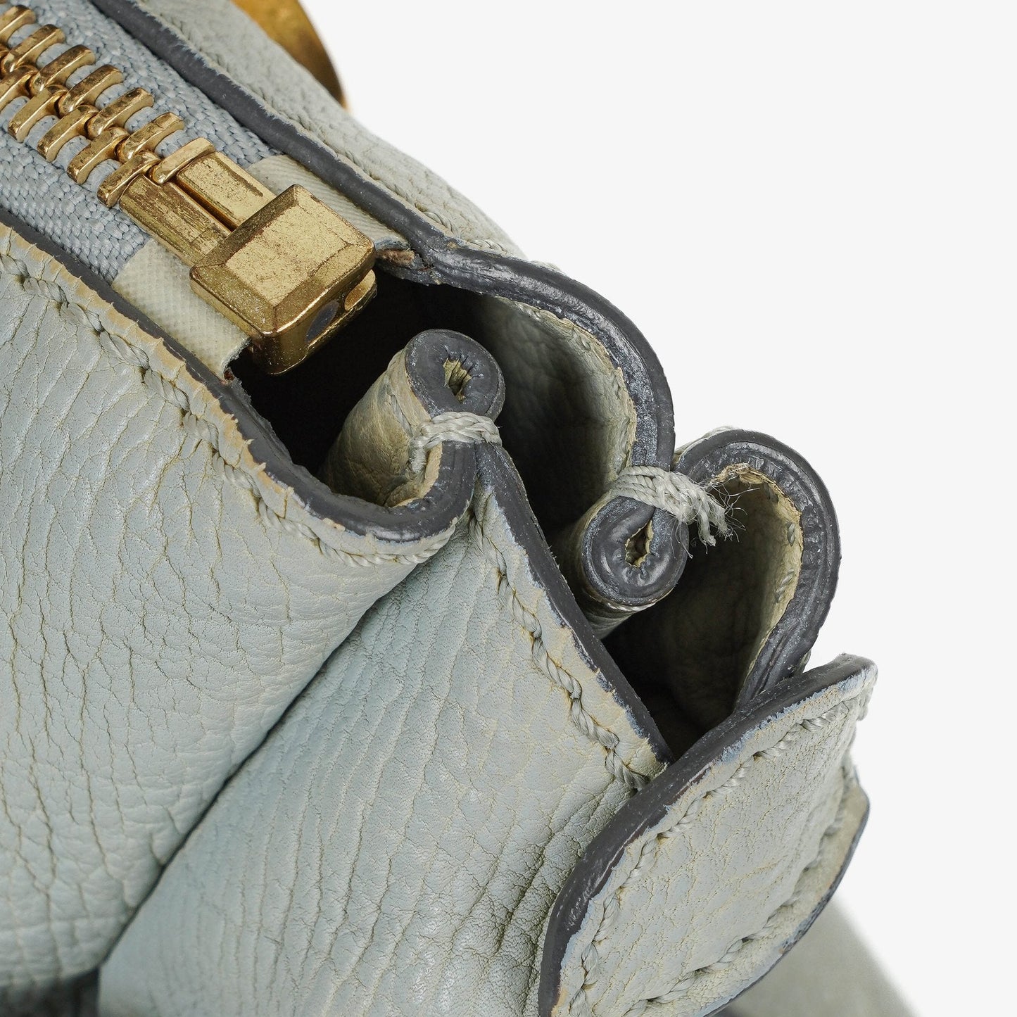 Chloe Marcie Satchel aus blauem Leder