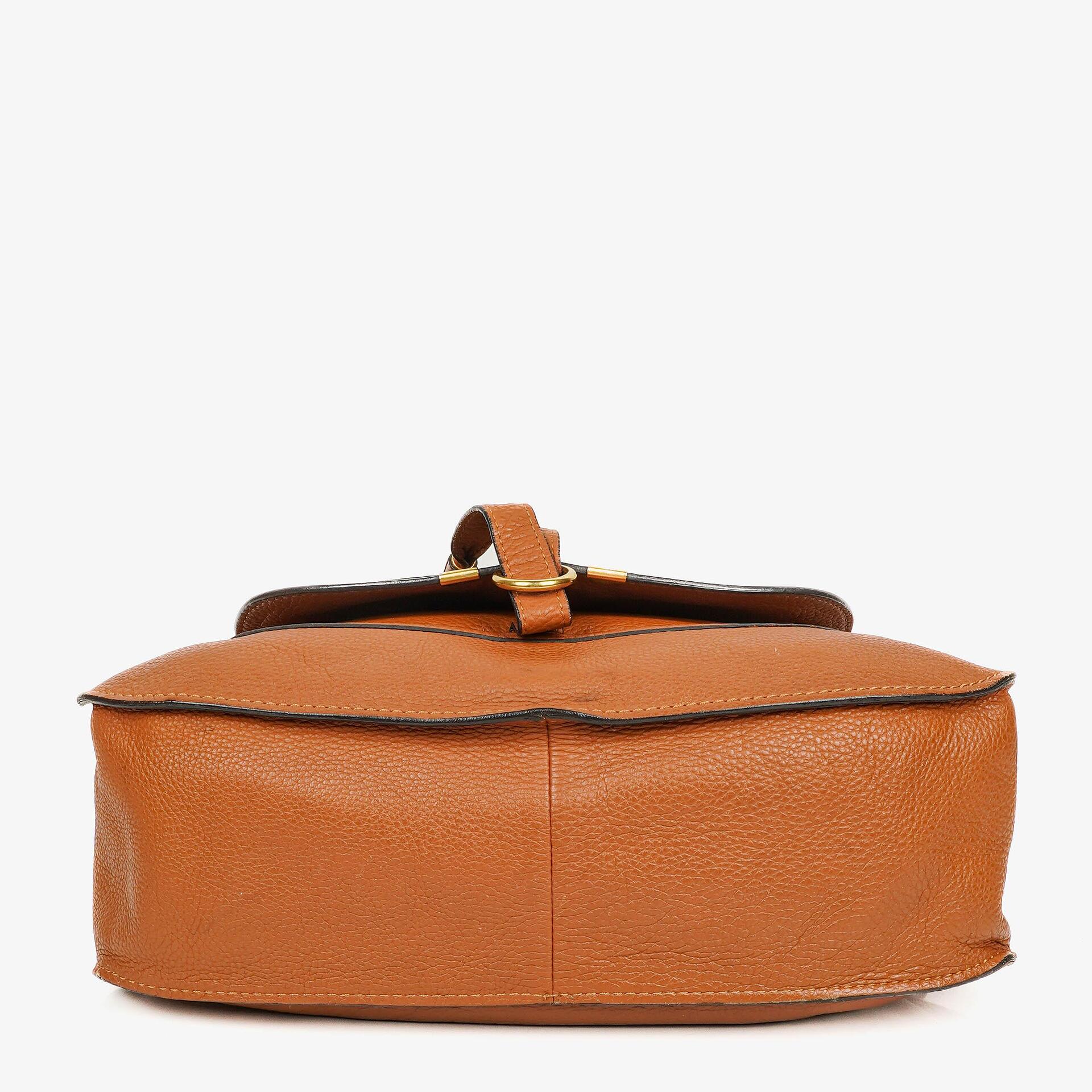 Chloé Marcie Tasche aus braunem genarbtem Leder