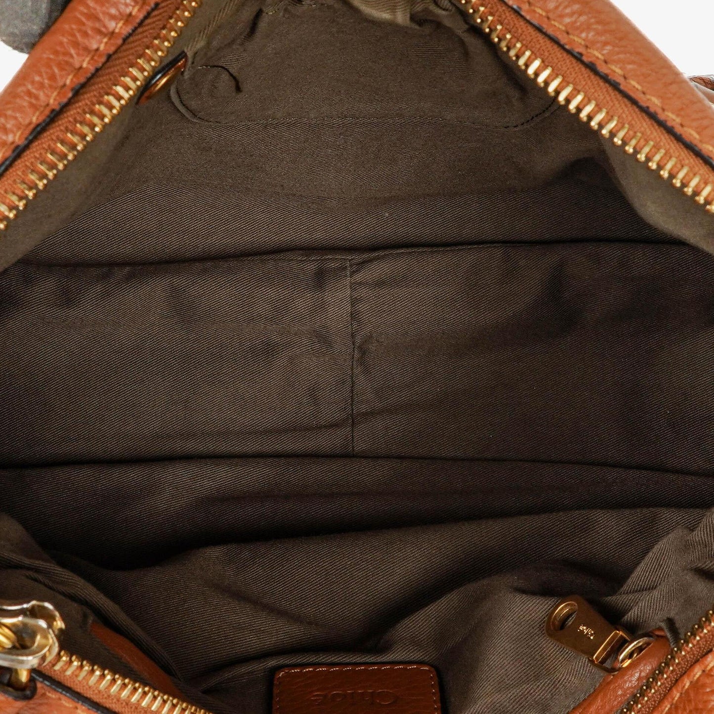 Chloé Marcie Tasche aus braunem genarbtem Leder