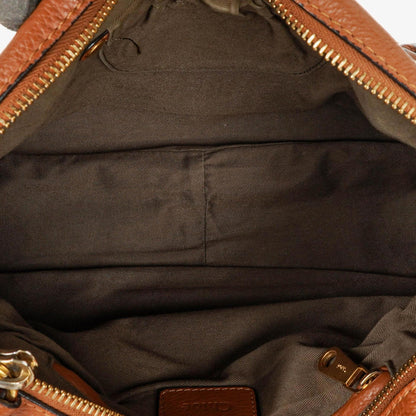 Chloé Marcie Tasche aus braunem genarbtem Leder