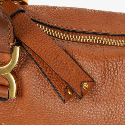 Chloé Marcie Tasche aus braunem genarbtem Leder