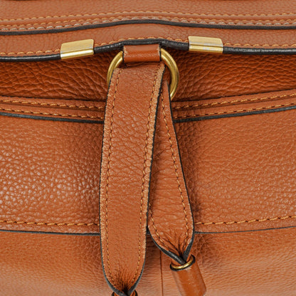 Chloé Marcie Tasche aus braunem genarbtem Leder