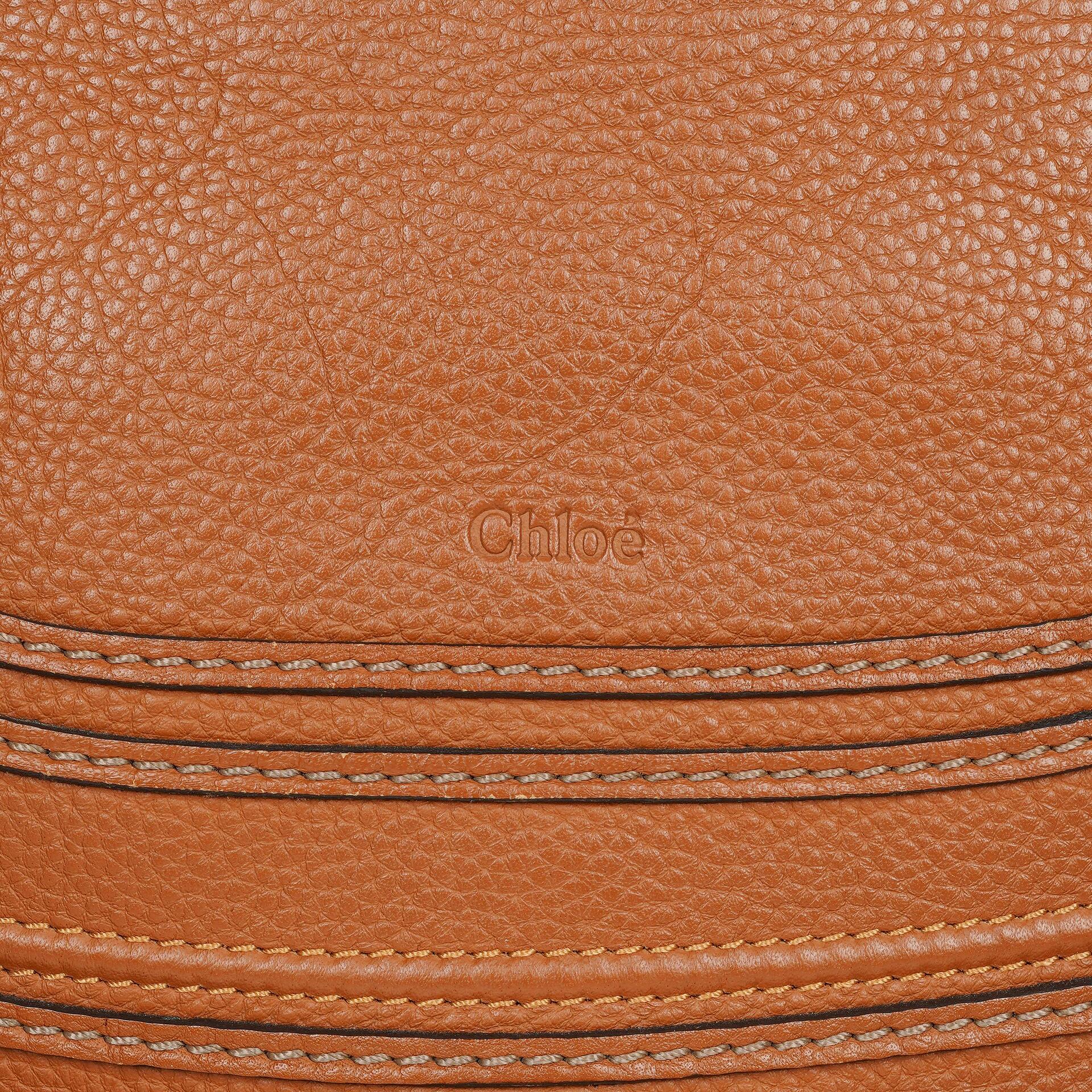 Chloé Marcie Tasche aus braunem genarbtem Leder