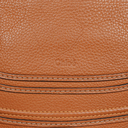 Chloé Marcie Tasche aus braunem genarbtem Leder