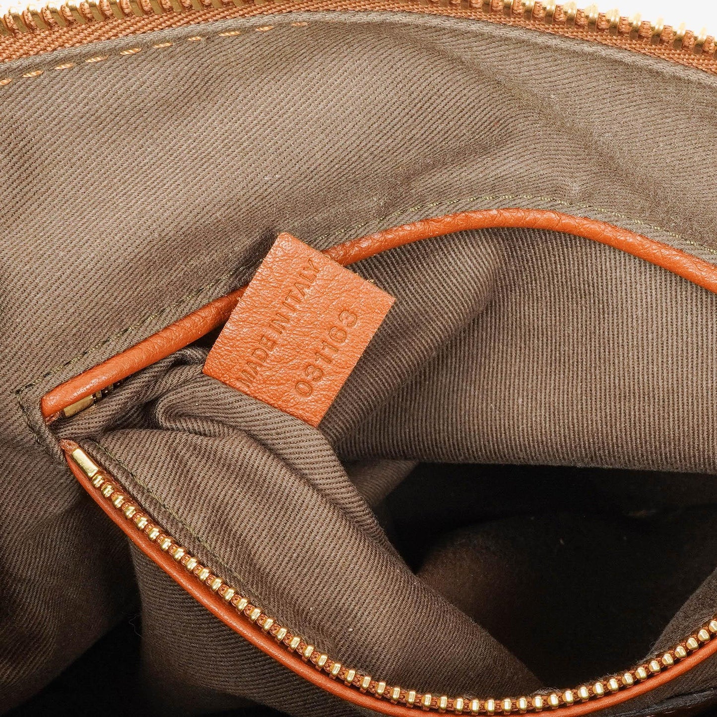Chloe Marcie Tasche aus braunem genarbtem Leder