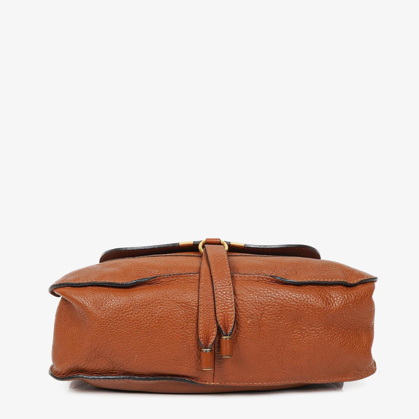 Chloe Marcie Tasche aus braunem genarbtem Leder