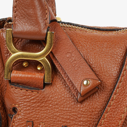Chloe Marcie Tasche aus braunem genarbtem Leder